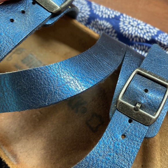 Birkenstock Salina Metallic Blue Sandals size 42 11/ 12 - Picture 3 of 16